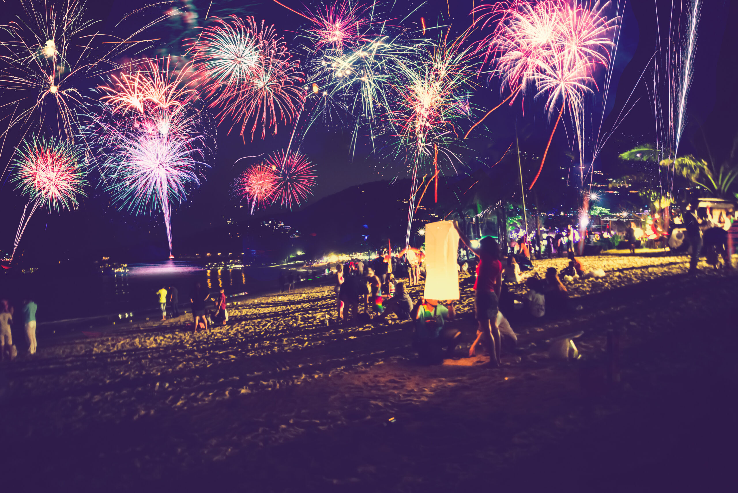 firework display night in bali